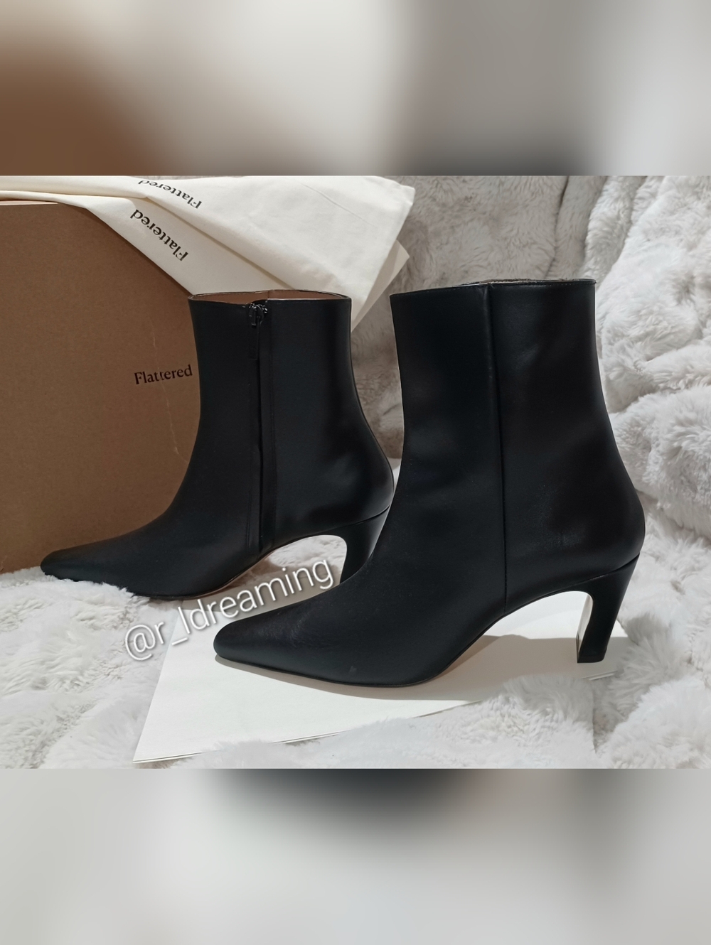 Flattered Xena Leather Black Size EU 41 (US 11) NIB With Dustbag - Picture 13 of 15